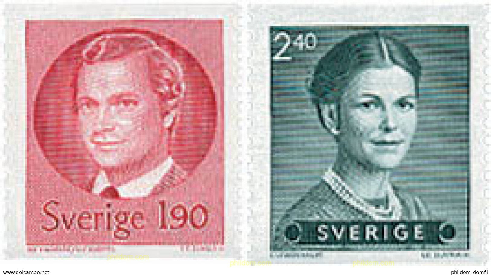 110101 MNH SUECIA 1984 REY CARLOS XVI GUSTAVO Y LA REINA SILVIA - Unused Stamps