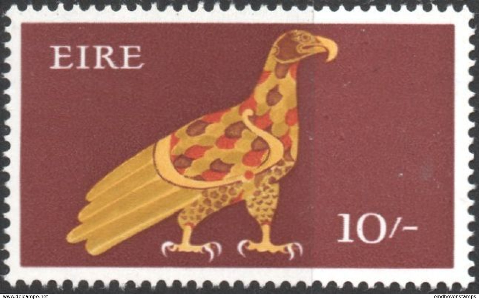 Eire 1968 10/- Irish Art Eagle 1 Value MNH Ireland, Symbol For John In Old-irish Manuscript - Nuovi