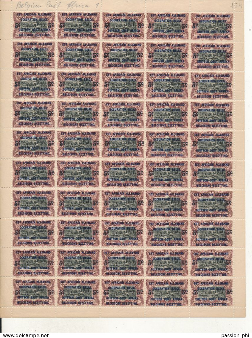 RUANDA URUNDI GEA 1922 ISSUE COB 45 SHEET MNH - Feuilles Complètes