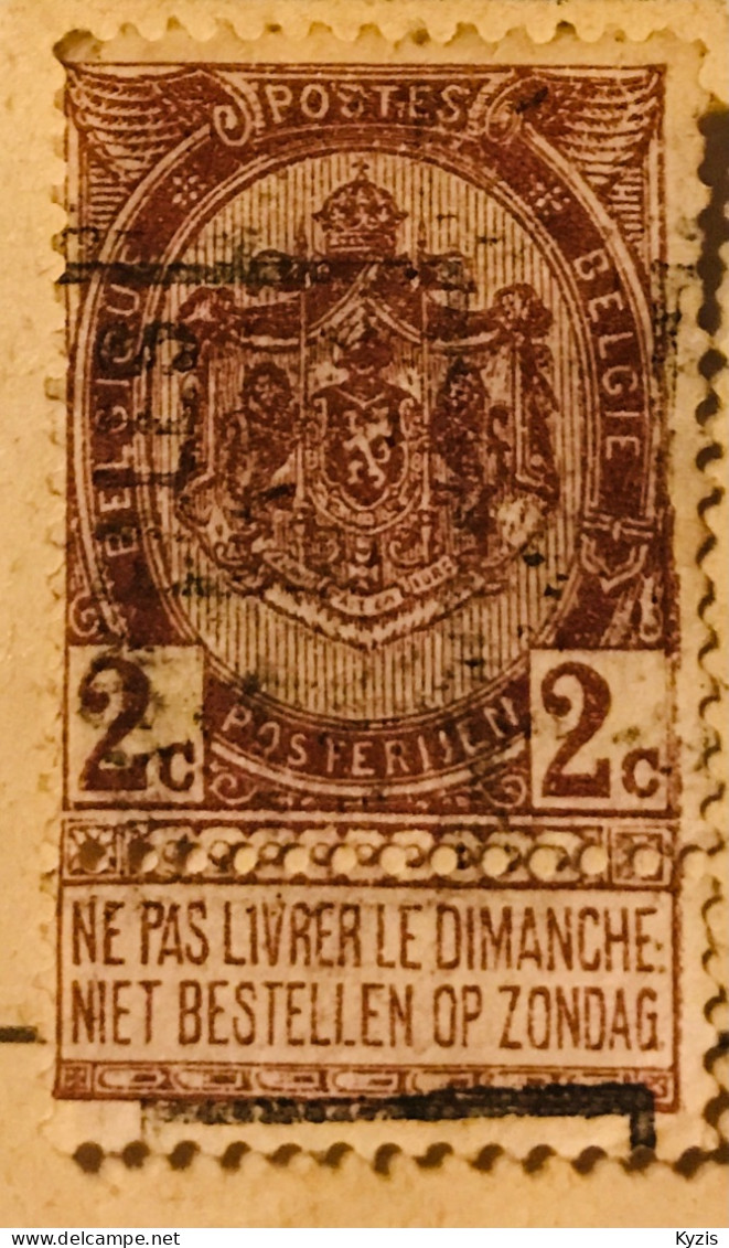 BELGIQUE PRÉOBLITERÉ  - 2 Centimes 1894 - Armoiries - DÉFAUTS - 1893-1907 Wappen