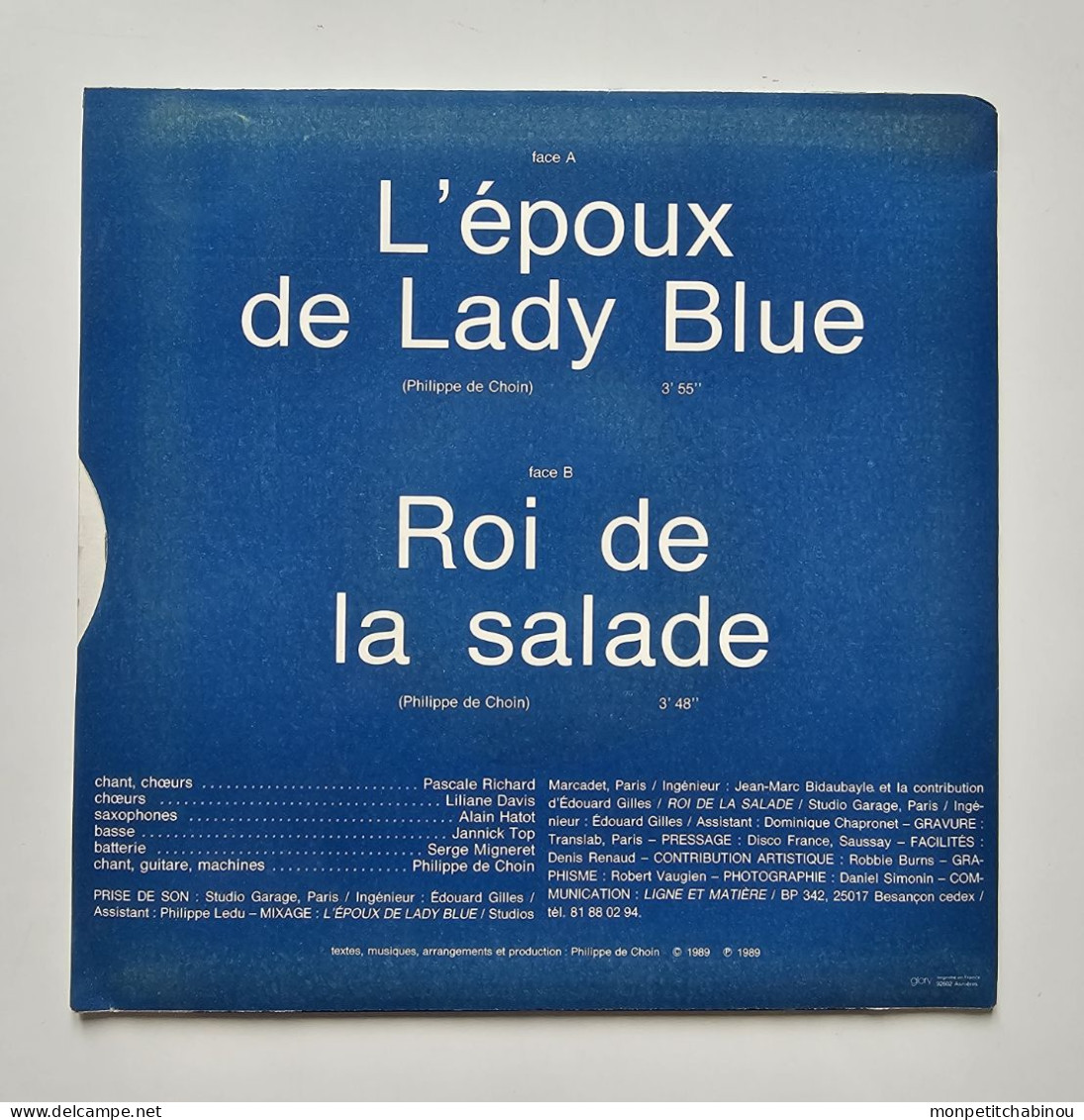 45T PHILIPPE DE CHAIN : L'époux De Lady Blue - Other - French Music