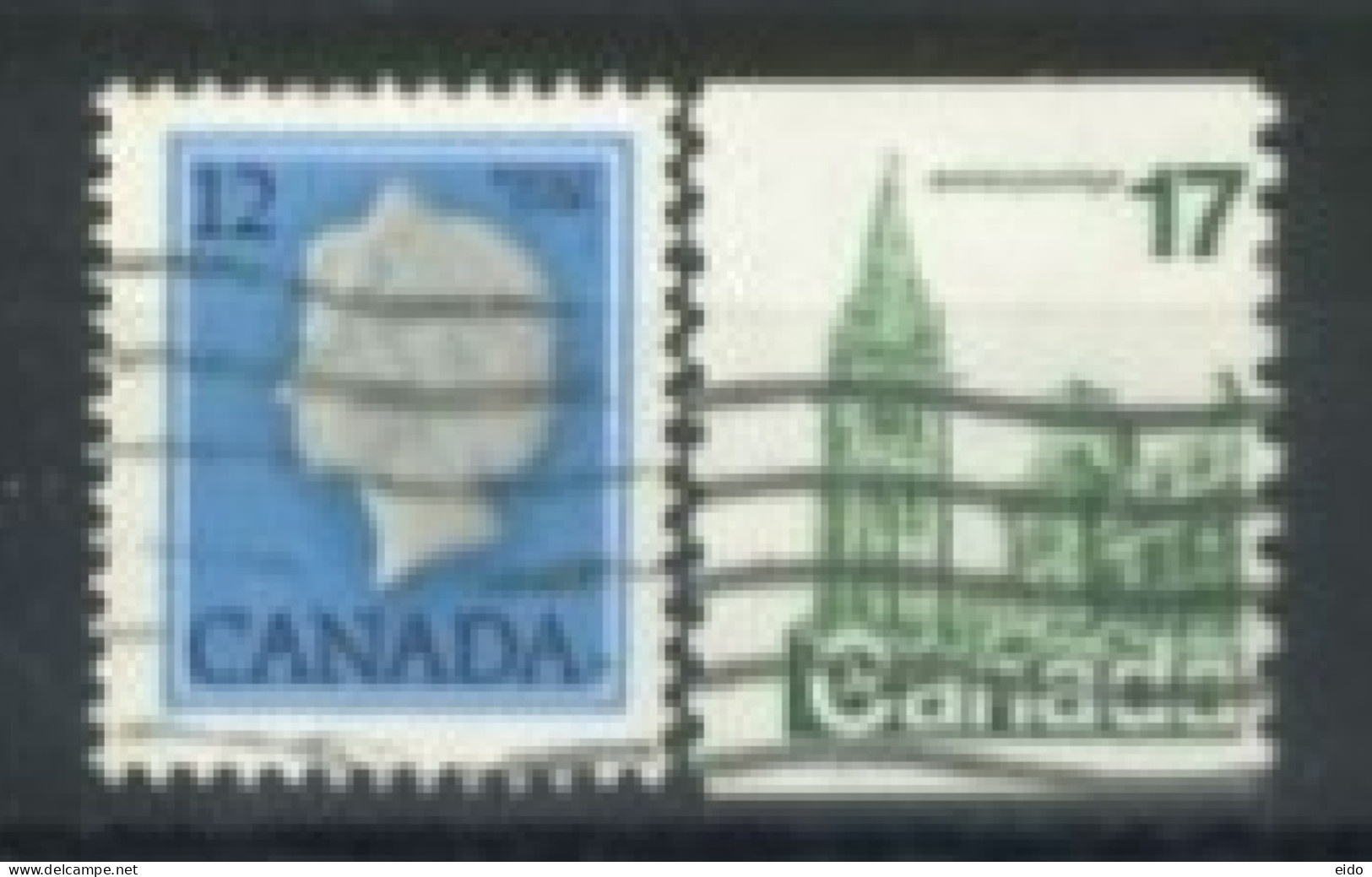 CANADA - 1977, QUEEN ELIZABETH II LEAVES & HOUSE OF PARLIAMENT STAMPS SET OF 5, USED. - Gebruikt