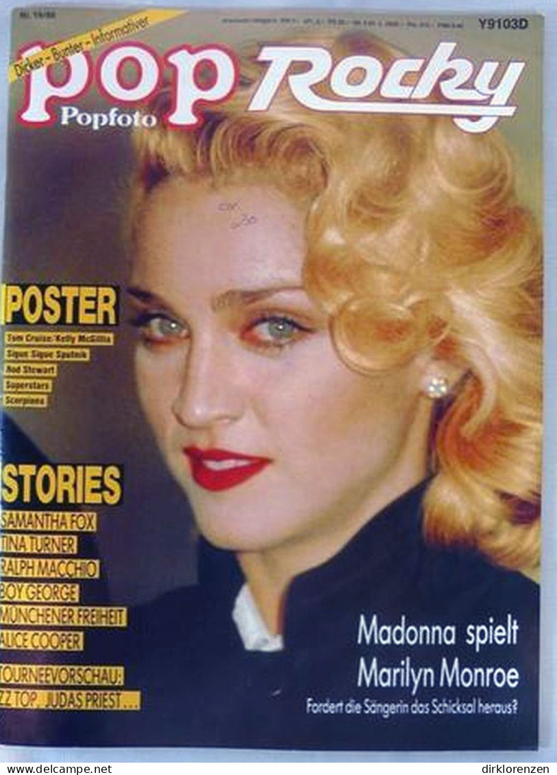 Pop Rocky Magazine Germany 1986-19 Madonna Marilyn Monroe - Non Classés