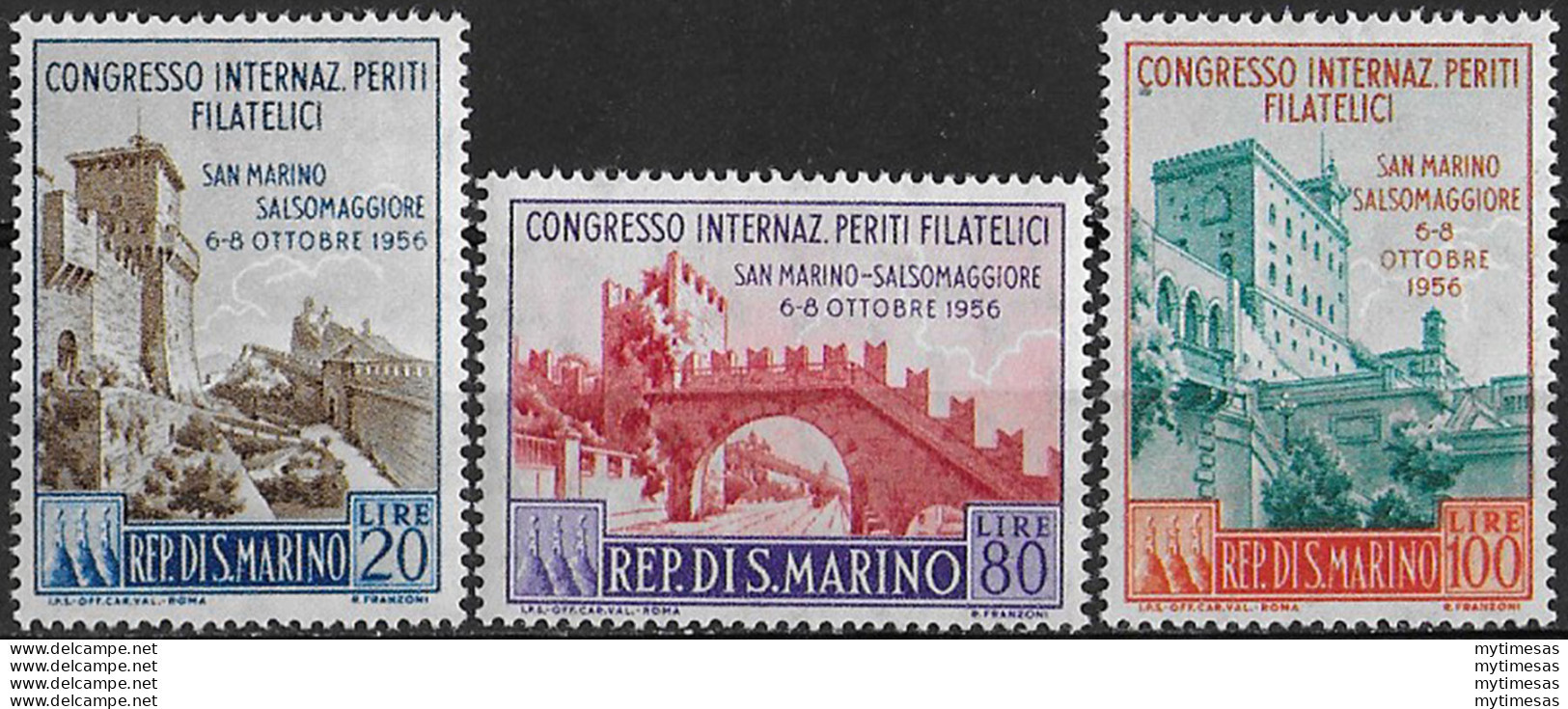 1956 San Marino Periti Filatelici 3v. MNH Sassone N. 450/52 - Altri & Non Classificati