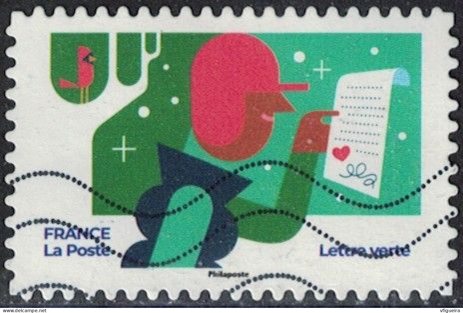 France 2023 Oblitéré Used Les Timbres Qui Nous Rapprochent Cinquième Timbre Rangée Du Haut - Gebruikt