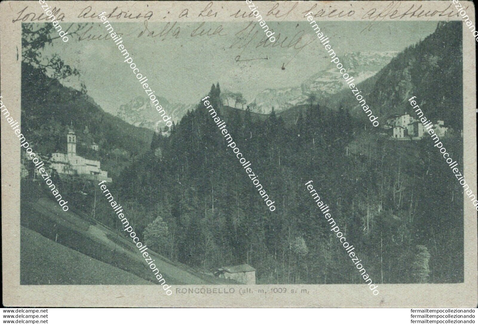Bs319 Cartolina  Roncobello 1928 Provincia Di Bergamo Lombardia - Bergamo