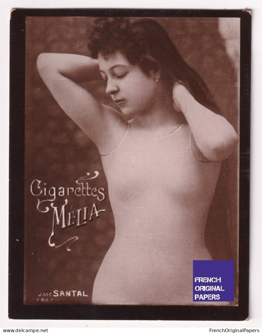 Santal - Cigarettes Mélia 1900/10 - Photo Femme Sexy Pinup Lady Pin-up Woman Nue Nude Nu Seins Nus Vintage JMC A62-8 - Melia