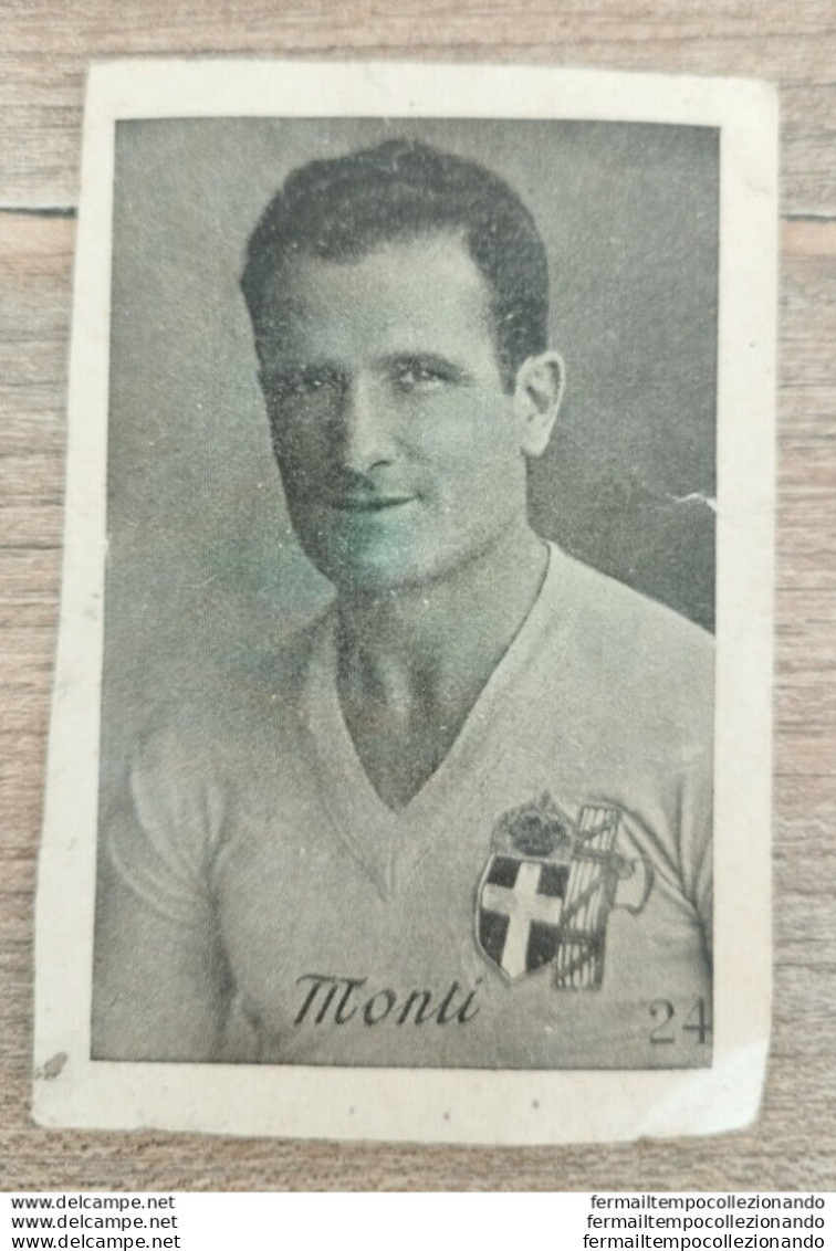 Bh1 Rara Figurina Calcio Anteguerra L. Monti Juventus Italia 1934 Editore Vecchi - Sonstige & Ohne Zuordnung