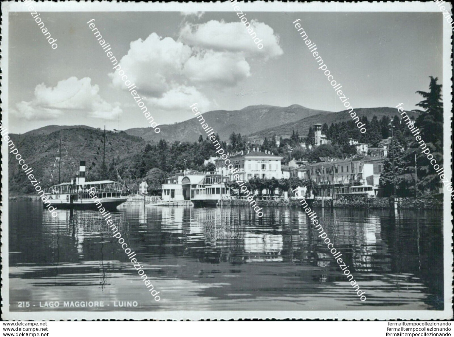 Bs329 Cartolina Lago Maggiore Luino Provincia Di Varese Lombardia 1941 - Varese