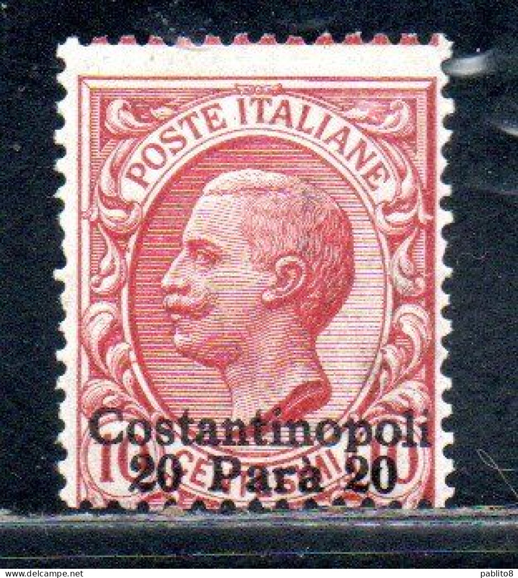 LEVANTE COSTANTINOPOLI 1909 - 1911 SOPRASTAMPATO D'ITALIA ITALY OVERPRINTED 20 PA SU 10 CENT. MNH - Uffici D'Europa E D'Asia