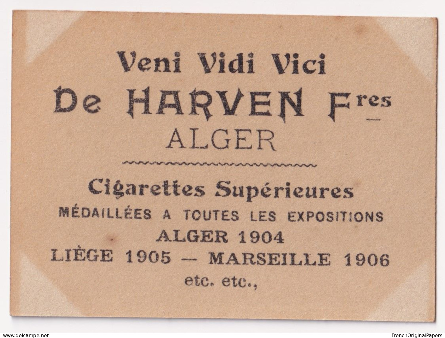 Néros - Cigarettes De Harven 1900/10 Photo Femme Sexy Pinup Lady Pin-up Woman Nue Nude Nu Seins Nus Vintage Alger A62-8 - Autres Marques