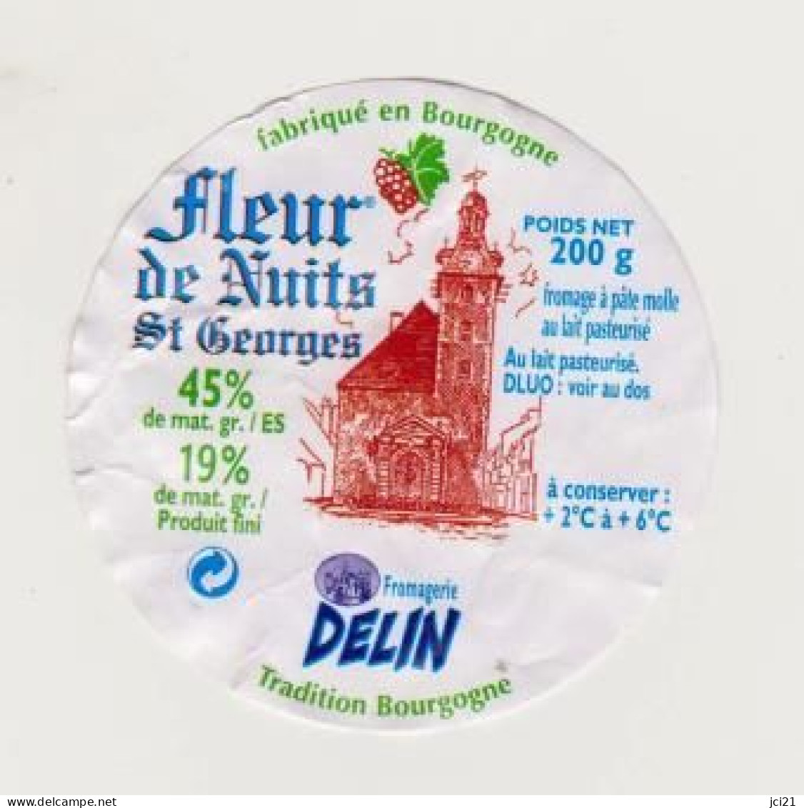 Etiquette Fromage De Bourgogne " FLEUR DE NUITS SAINT GEORGES " _ef77 - Käse