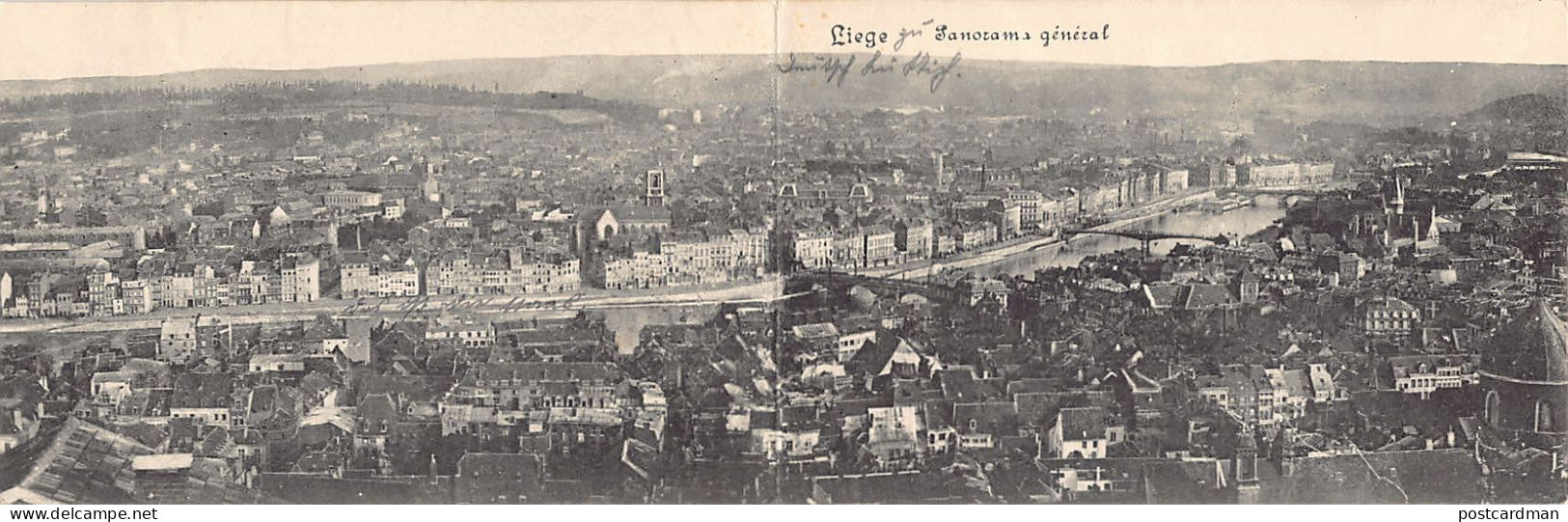 Belgique - LIÈGE - Panorama Général - CARTE DOUBLE - Liege