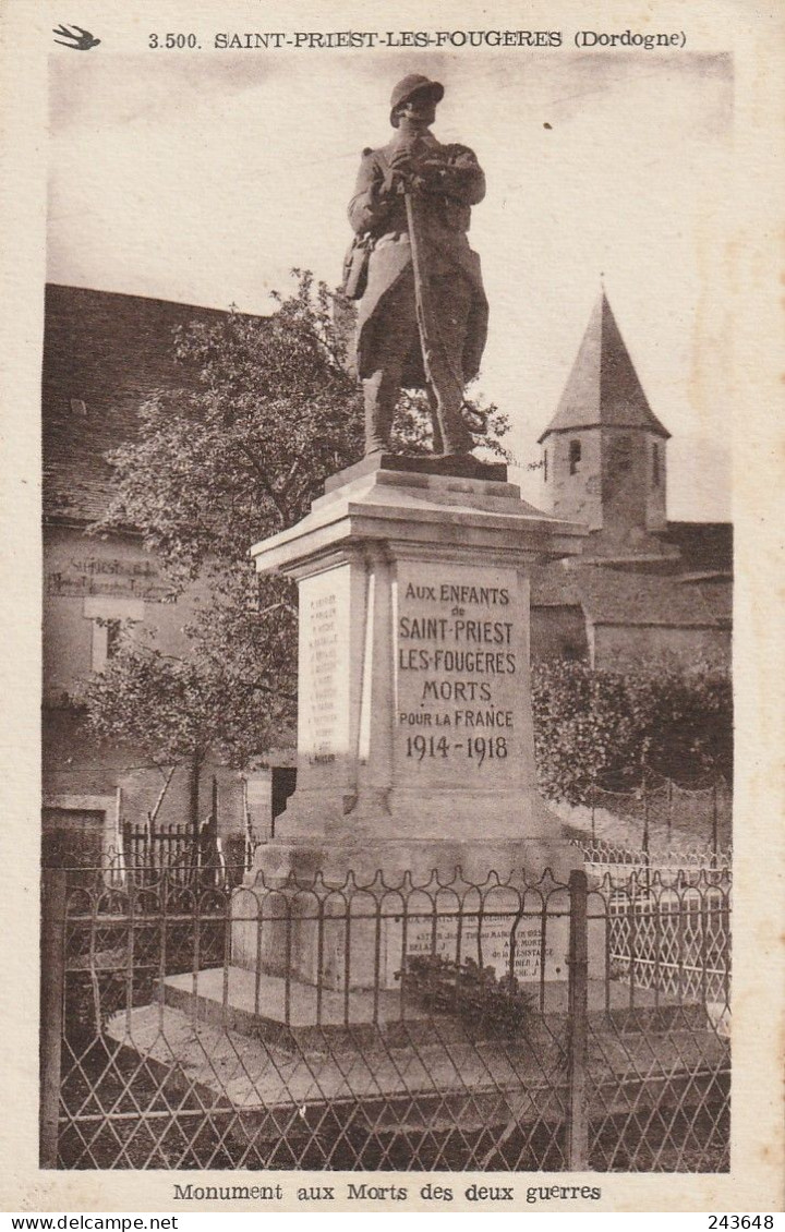Saint Priest Les Fougères Monument Aux Morts - Autres & Non Classés