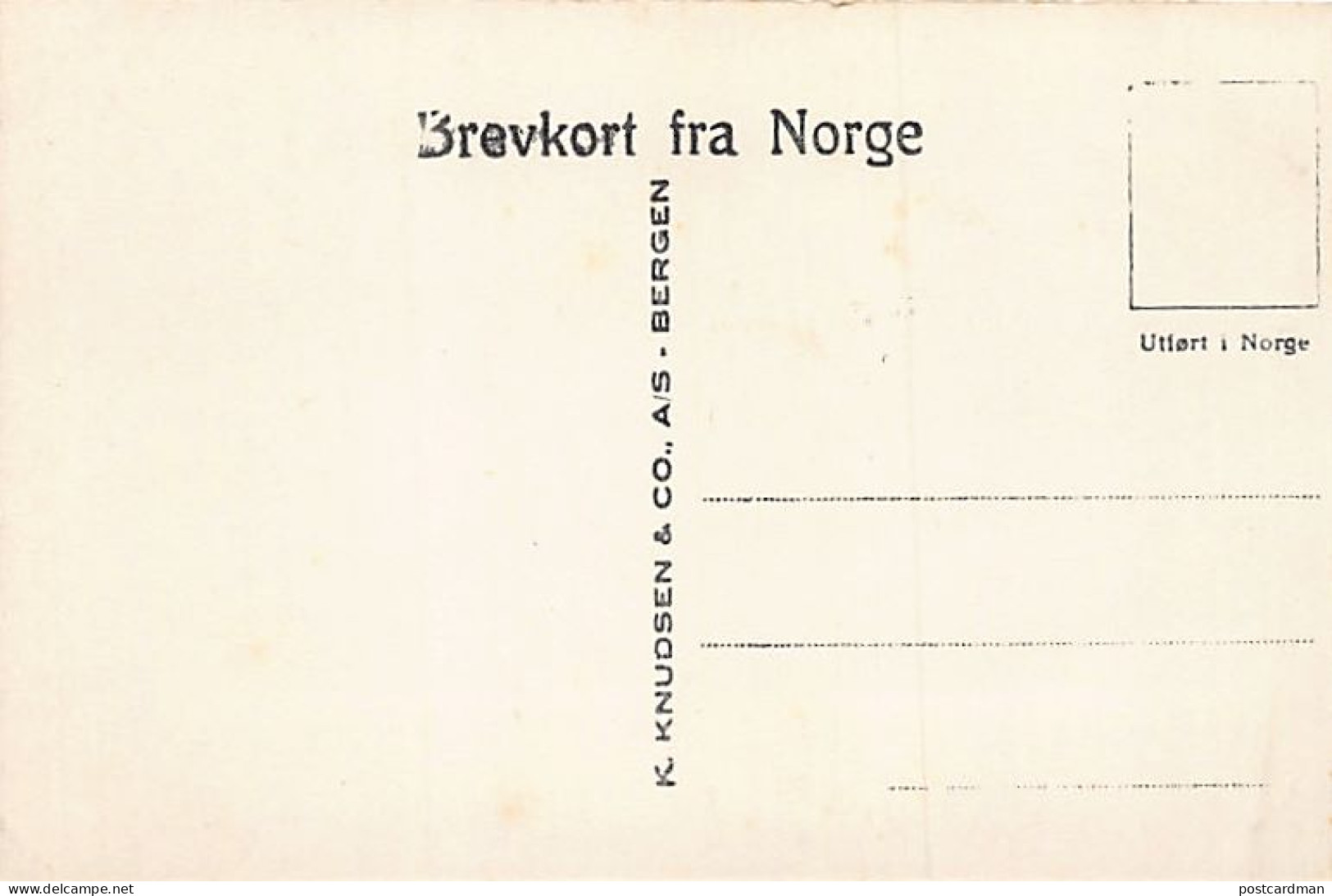 Norway - VOSSEVANGEN - Publ. K. Knudsen & Co. 24 - Norwegen