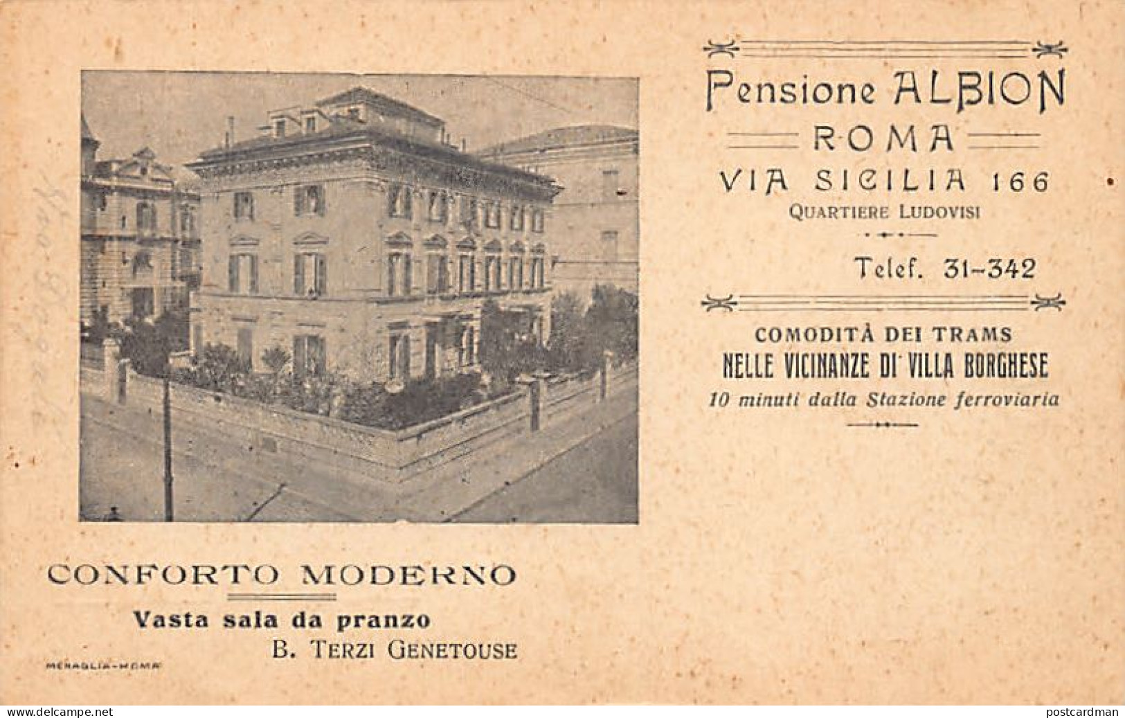 ROMA - Pension Albione, Via Sicilia 166 - Bars, Hotels & Restaurants