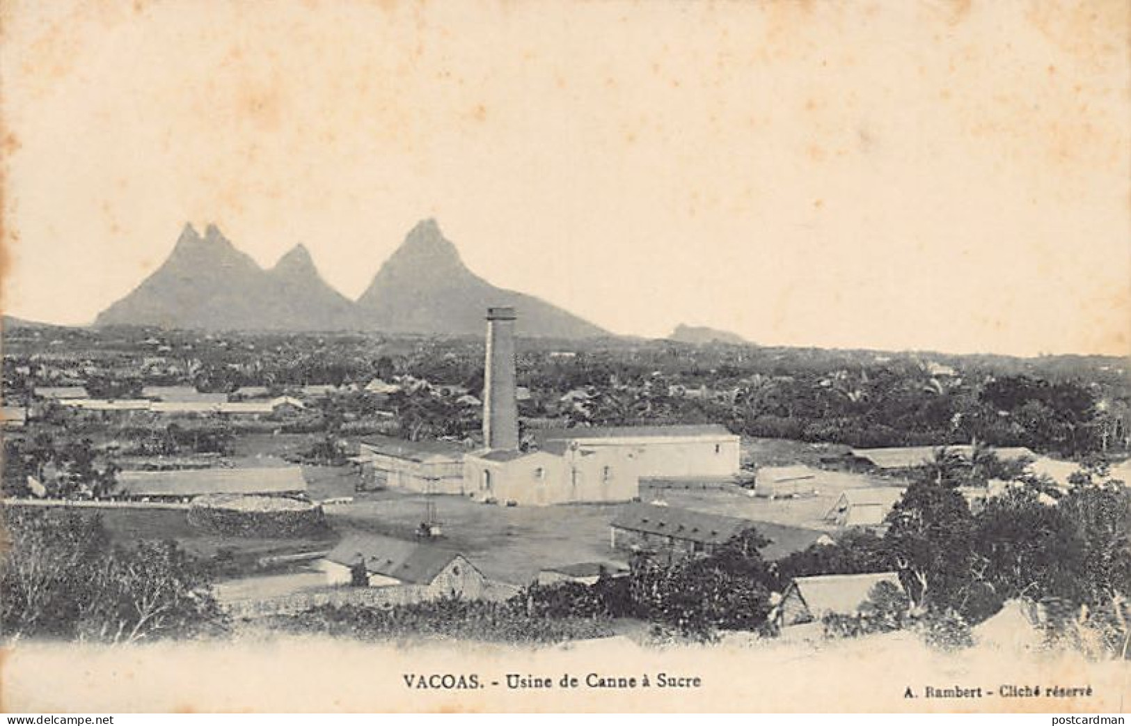 Mauritius - VACOAS - Usine De Canne à Sucre - Ed. A. Rambert  - Maurice