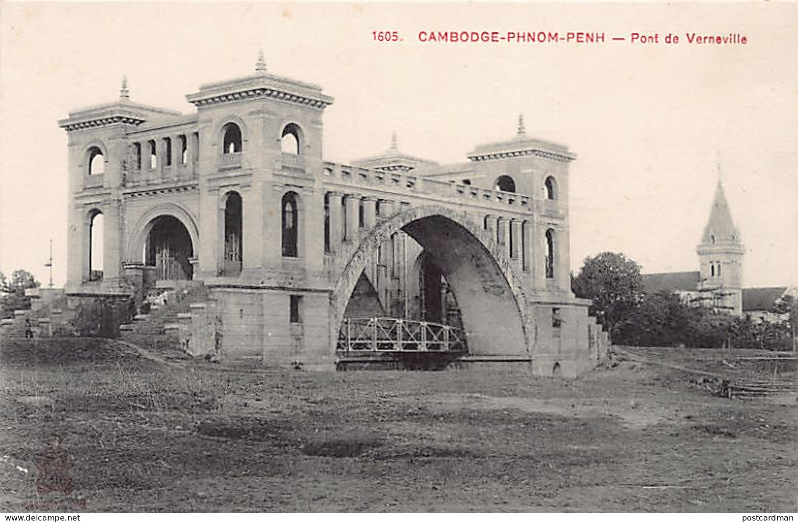 Cambodge - PHNOM PENH - Pont De Verneville - Ed. P. Dieulefils 1605 - Cambodia