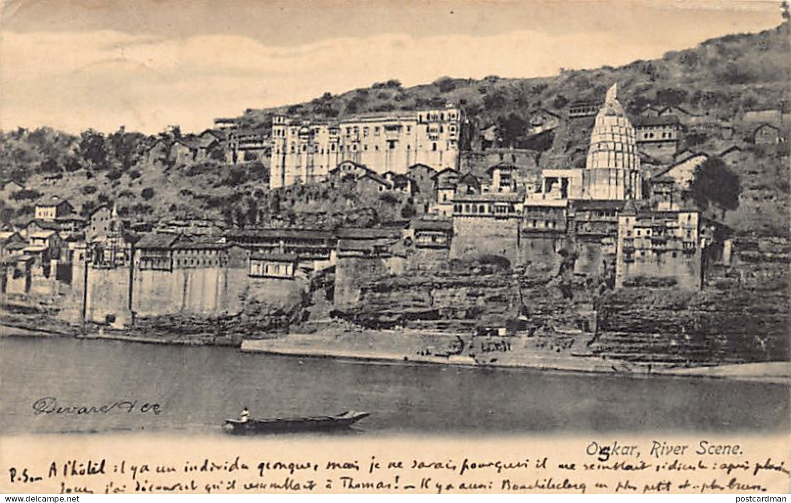 India - MANDHATA - Omkareshwar Temple - SEE SCANS FOR CONDITION - India