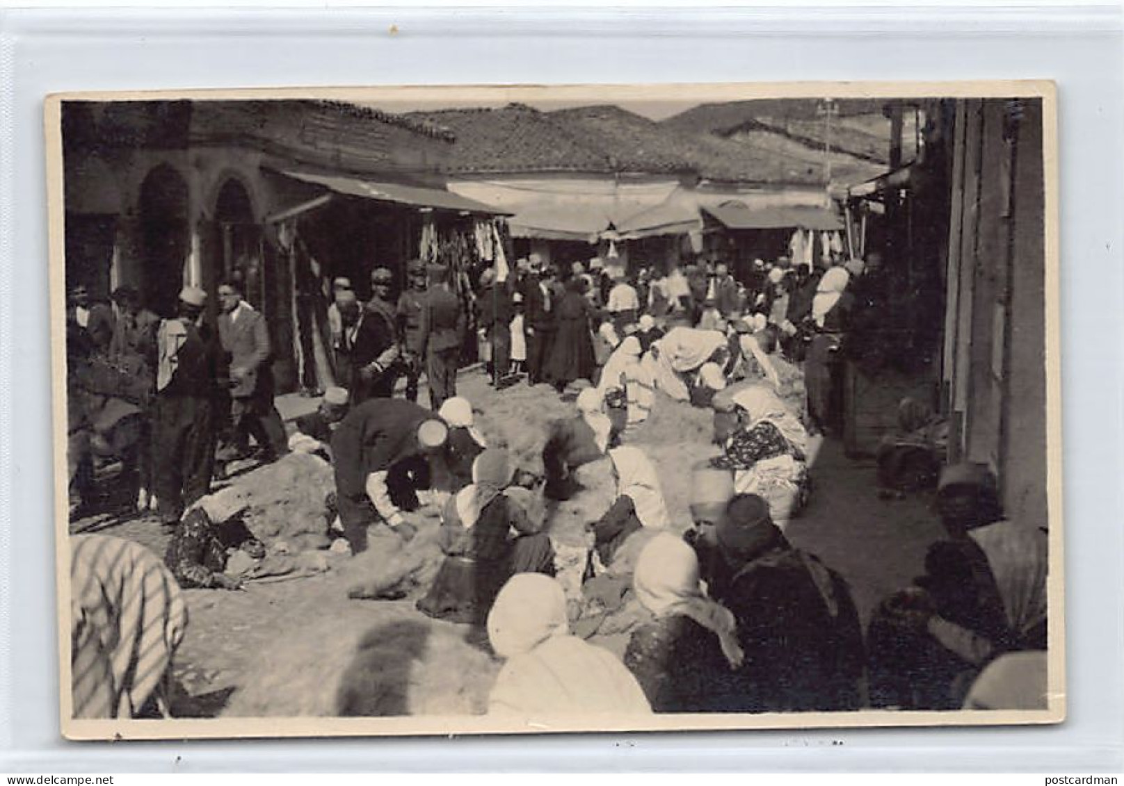 Albania - TIRANA - The Cotton Market - REAL PHOTO (circa 1932) - Publ. Agence Trampus  - Albania