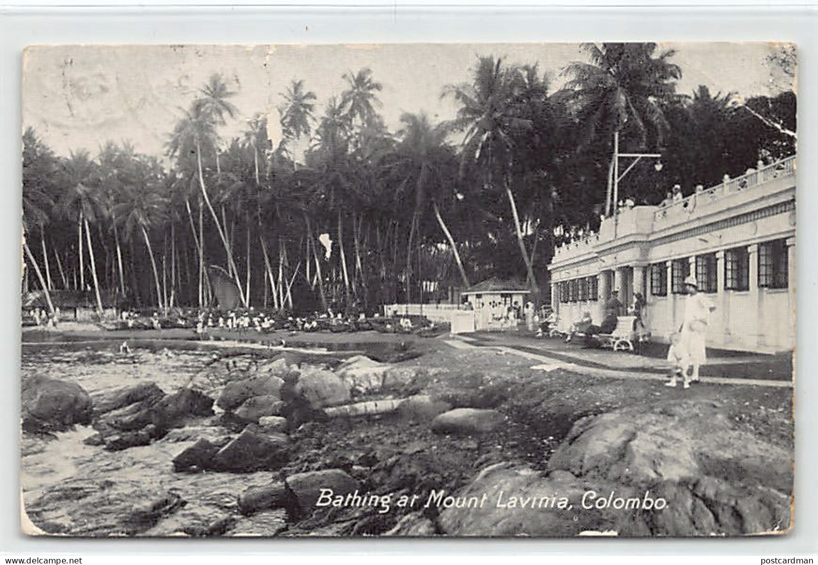 Sri Lanka - COLOMBO - Bathing At Mount Lavinia - POSTCARD IS TEARED - Publ. Plâté Ltd.  - Sri Lanka (Ceylon)