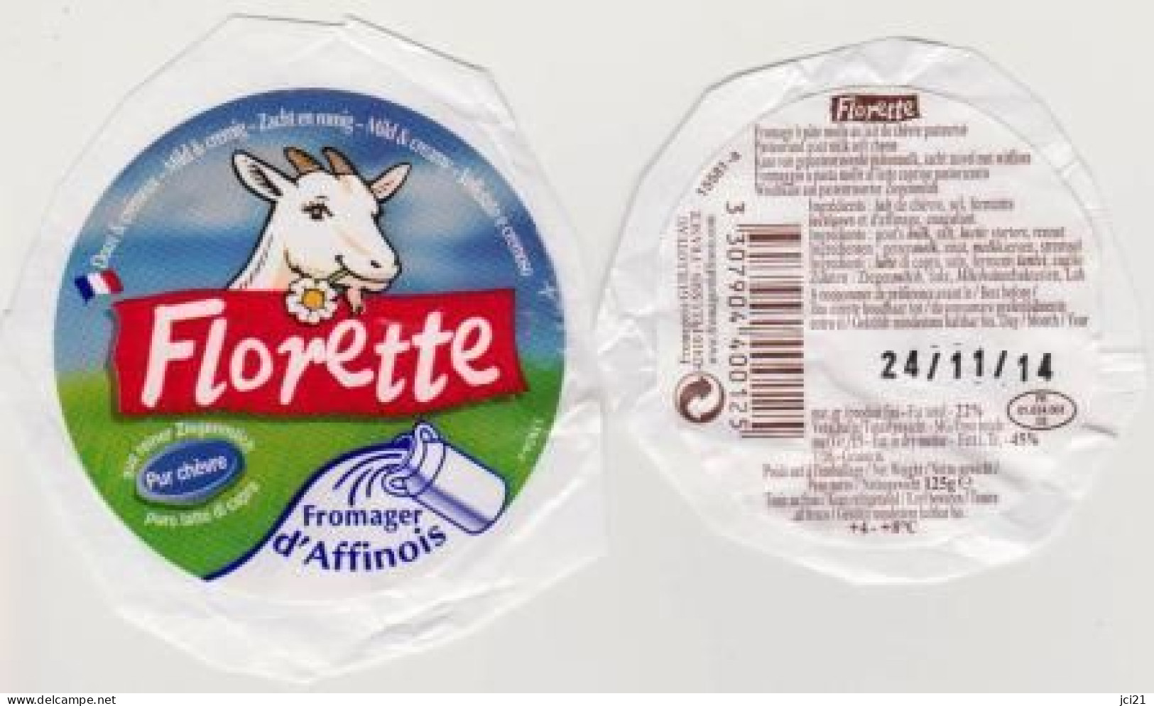 Étiquette Fromage De Chèvre " FLORETTE "_ef48 - Formaggio