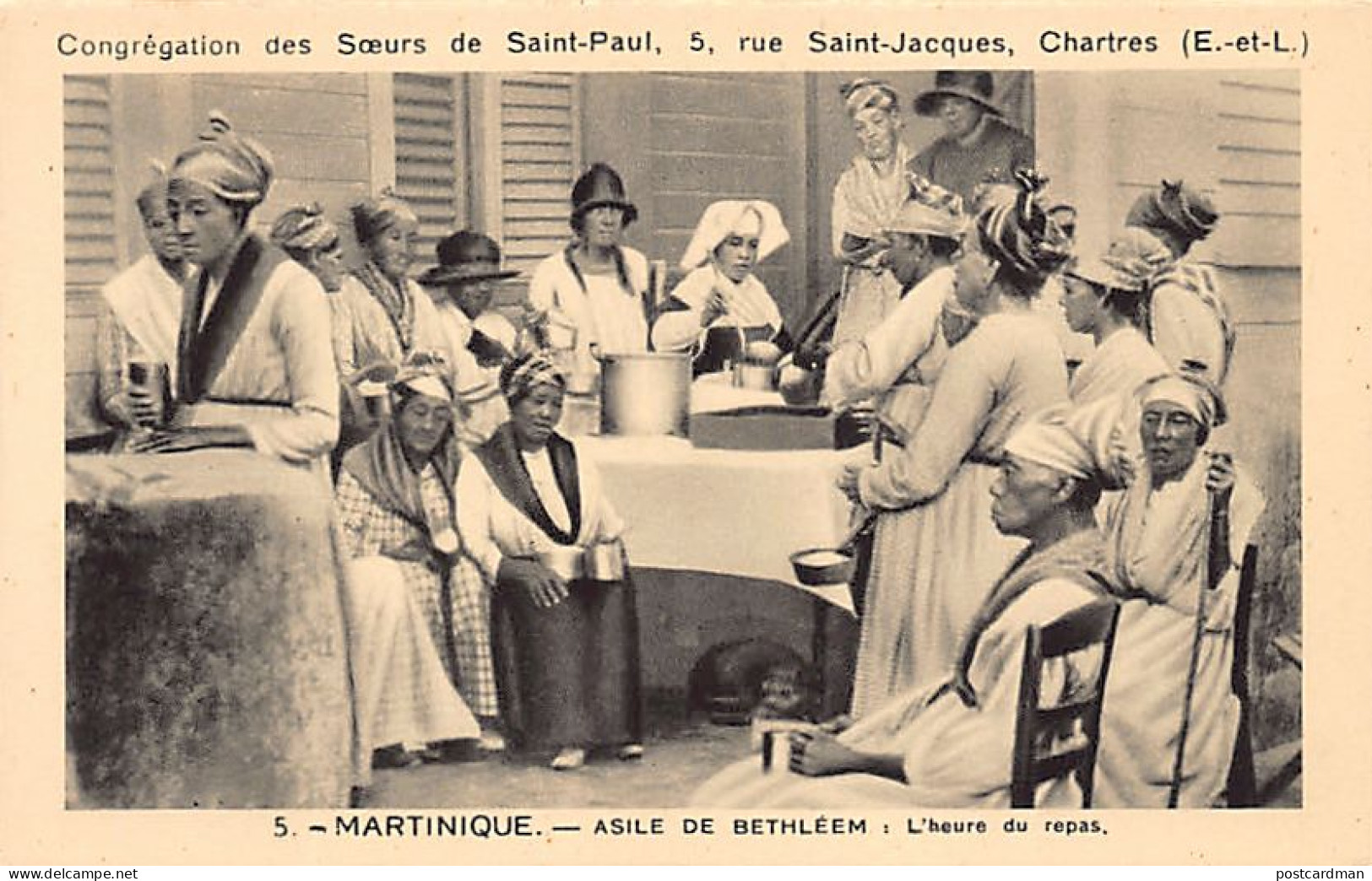 Martinique - Asile De Bethléem - L'heure Du Repas - Ed. Congrégation Des Soeurs De Saint-Paul 5 - Other & Unclassified