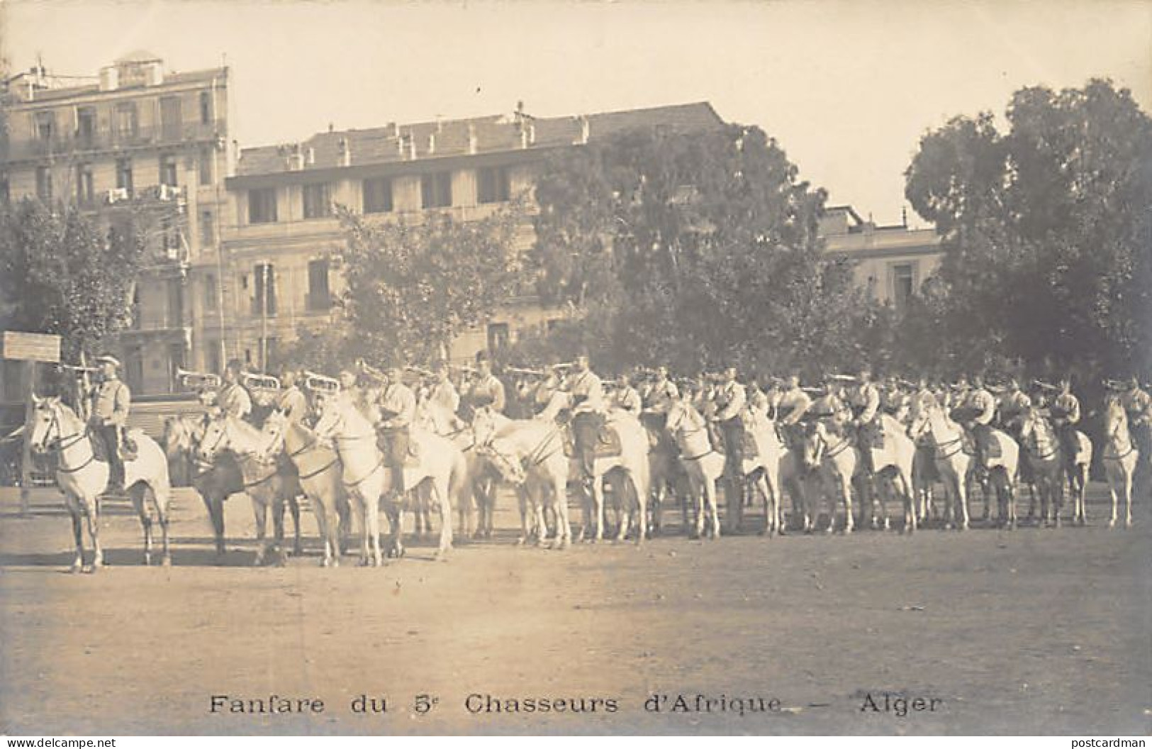 ALGER - Fanfare Du 5e Chasseurs D'Afrique - CARTE PHOTO - Algeri