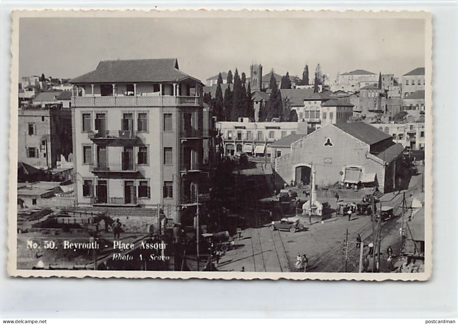 Liban - BEYROUTH - Place Assour - CARTE PHOTO - Ed. A. Scavo 50 - Liban