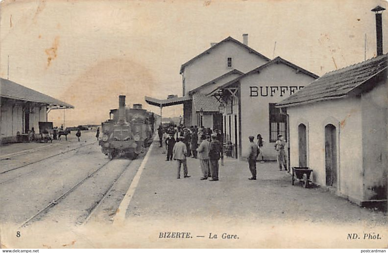 BIZERTE - La Gare - Ed. ND Phot. Neurdein 8 - Túnez
