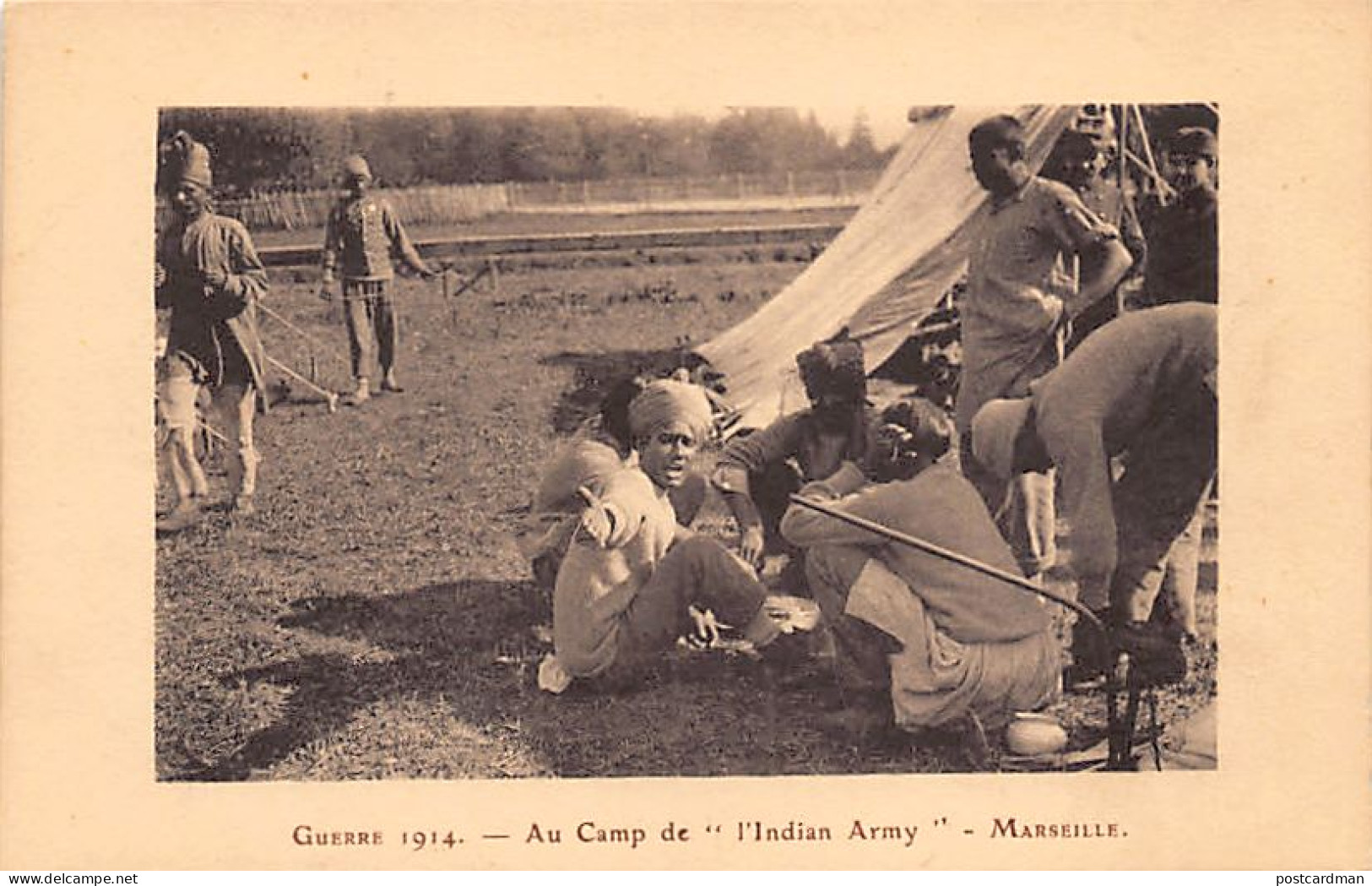 India - World War One - Camp Of The Indian Army In Marseille, France - Inde