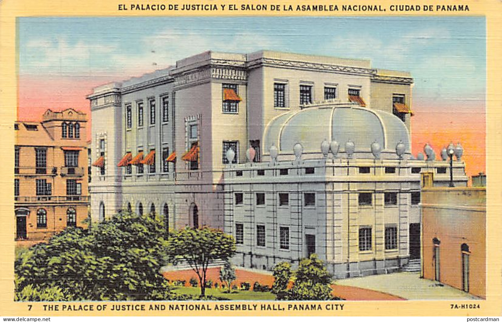 CIUDAD DE PANAMA - El Palacio De Justicia Y El Salon De La Asamblea Nacional - Publ. I. L. Maduro Jr. 7 - Panama