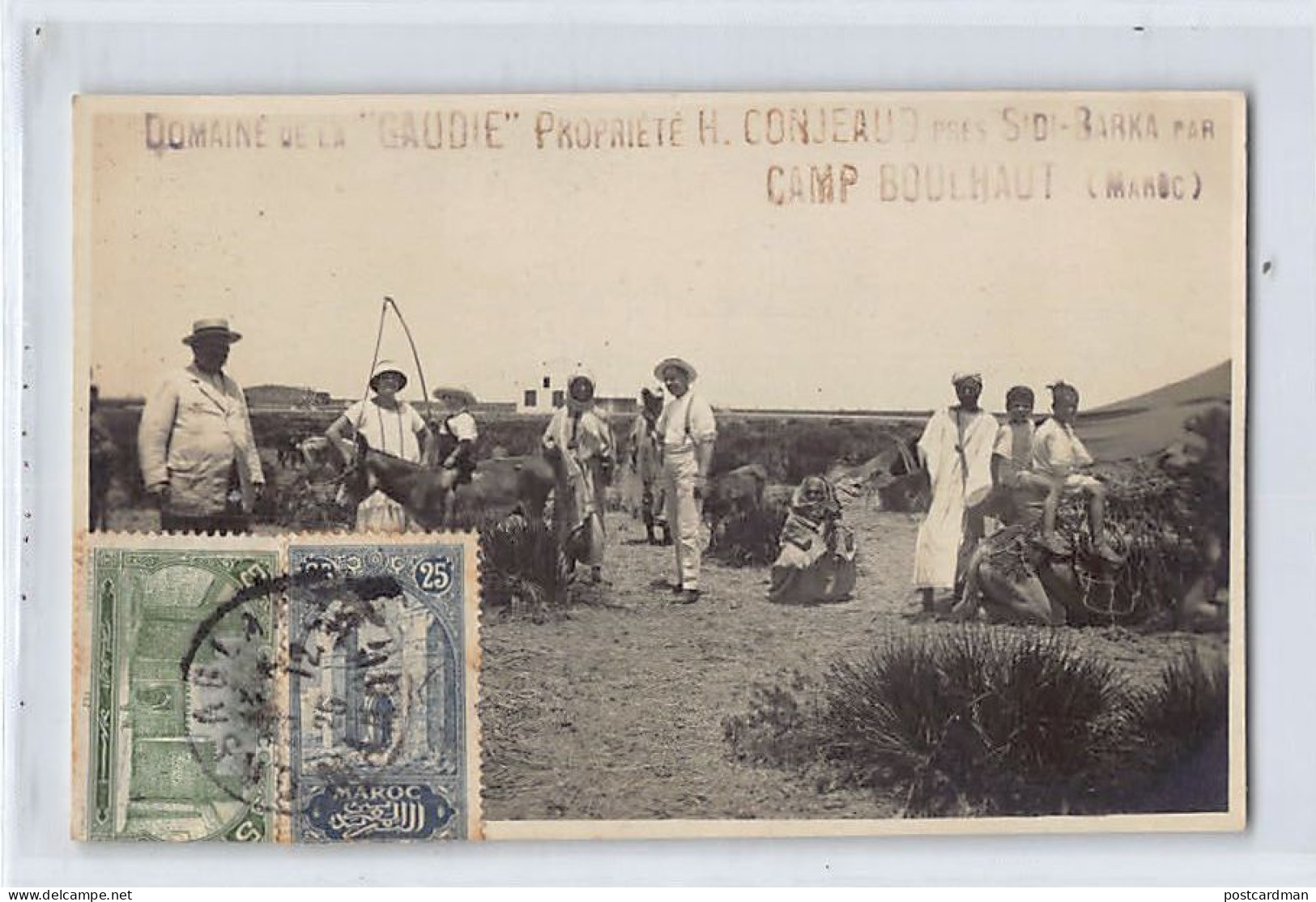 SIDI BARKA Par Camp Bouhaut - Domaine De La Gaudie, Propr. H. Conjeaud - CARTE PHOTO Année 1925 - Ed. Inconnu  - Sonstige & Ohne Zuordnung