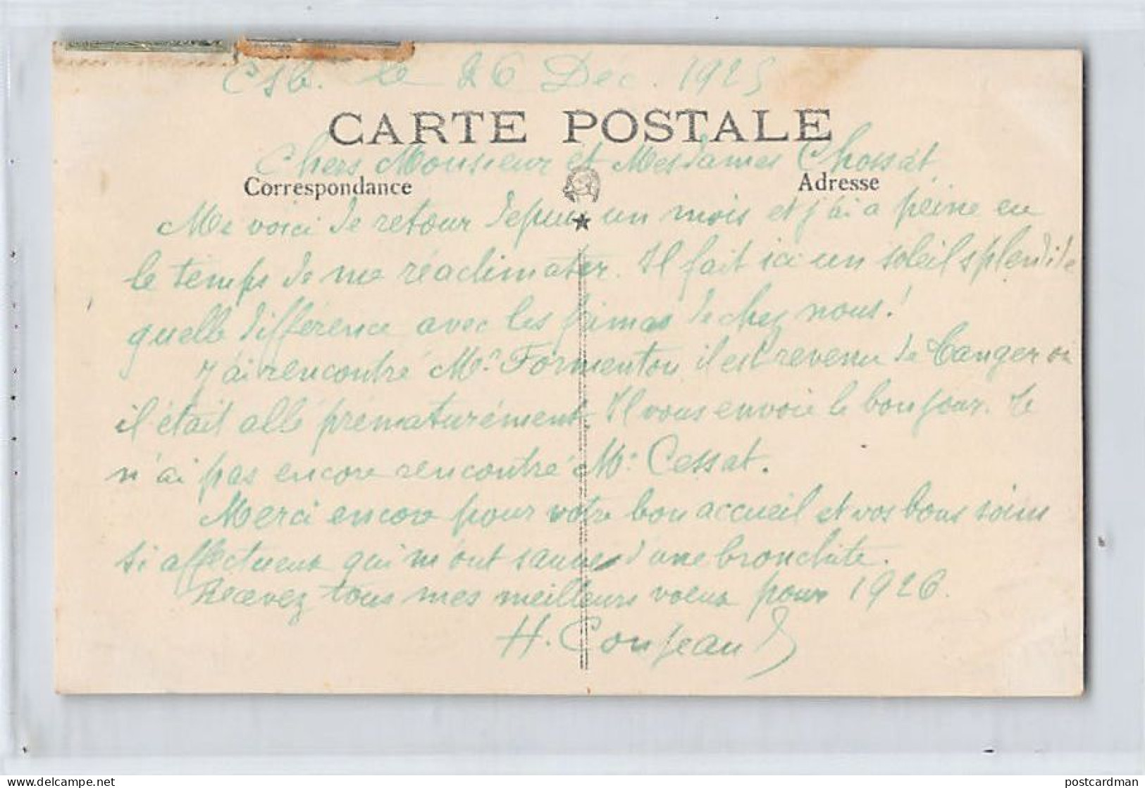 SIDI BARKA Par Camp Bouhaut - Domaine De La Gaudie, Propr. H. Conjeaud - CARTE PHOTO Année 1925 - Ed. Inconnu  - Sonstige & Ohne Zuordnung