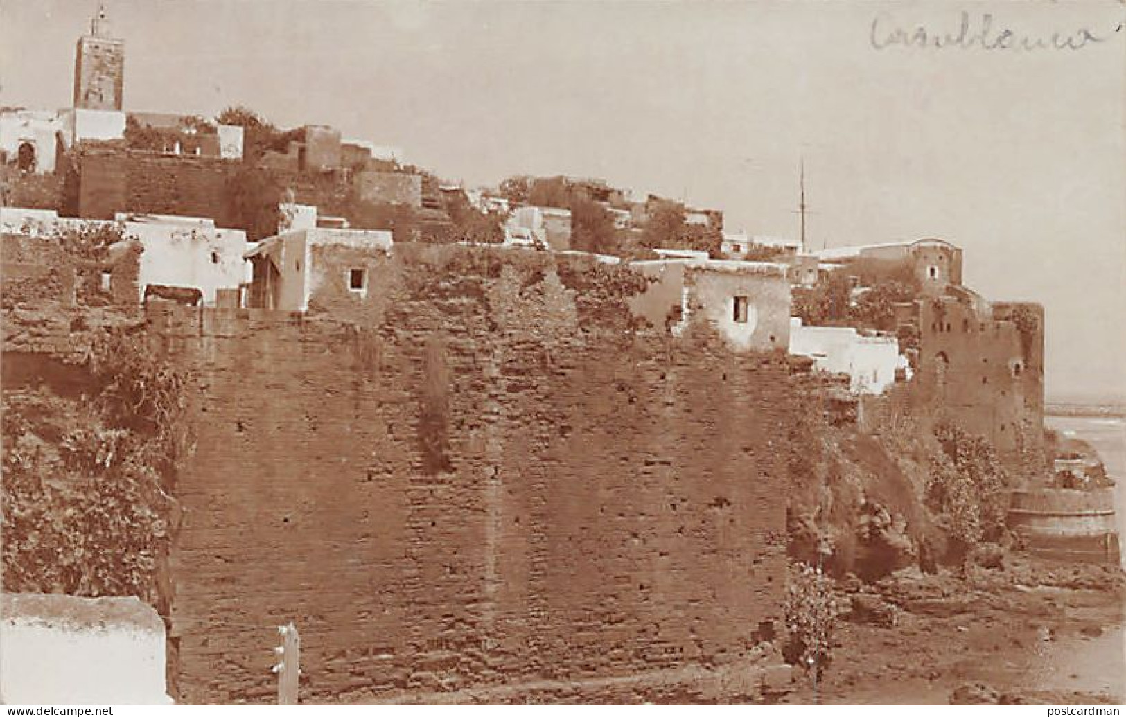 Maroc - CASABLANCA - Les Rempart De La Cité Portugaise - CARTE PHOTO Année 1929 - Ed. Inconnu  - Casablanca