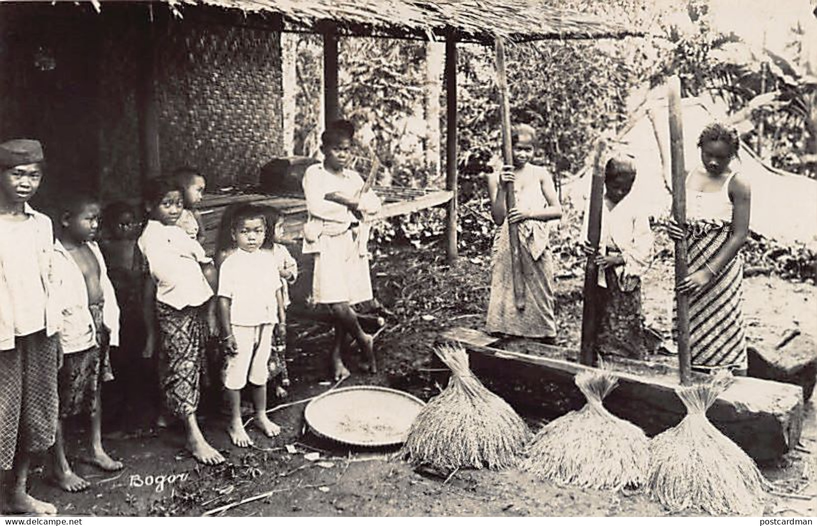 Indonesia - Women Pounding Rice - REAL PHOTO - Indonésie