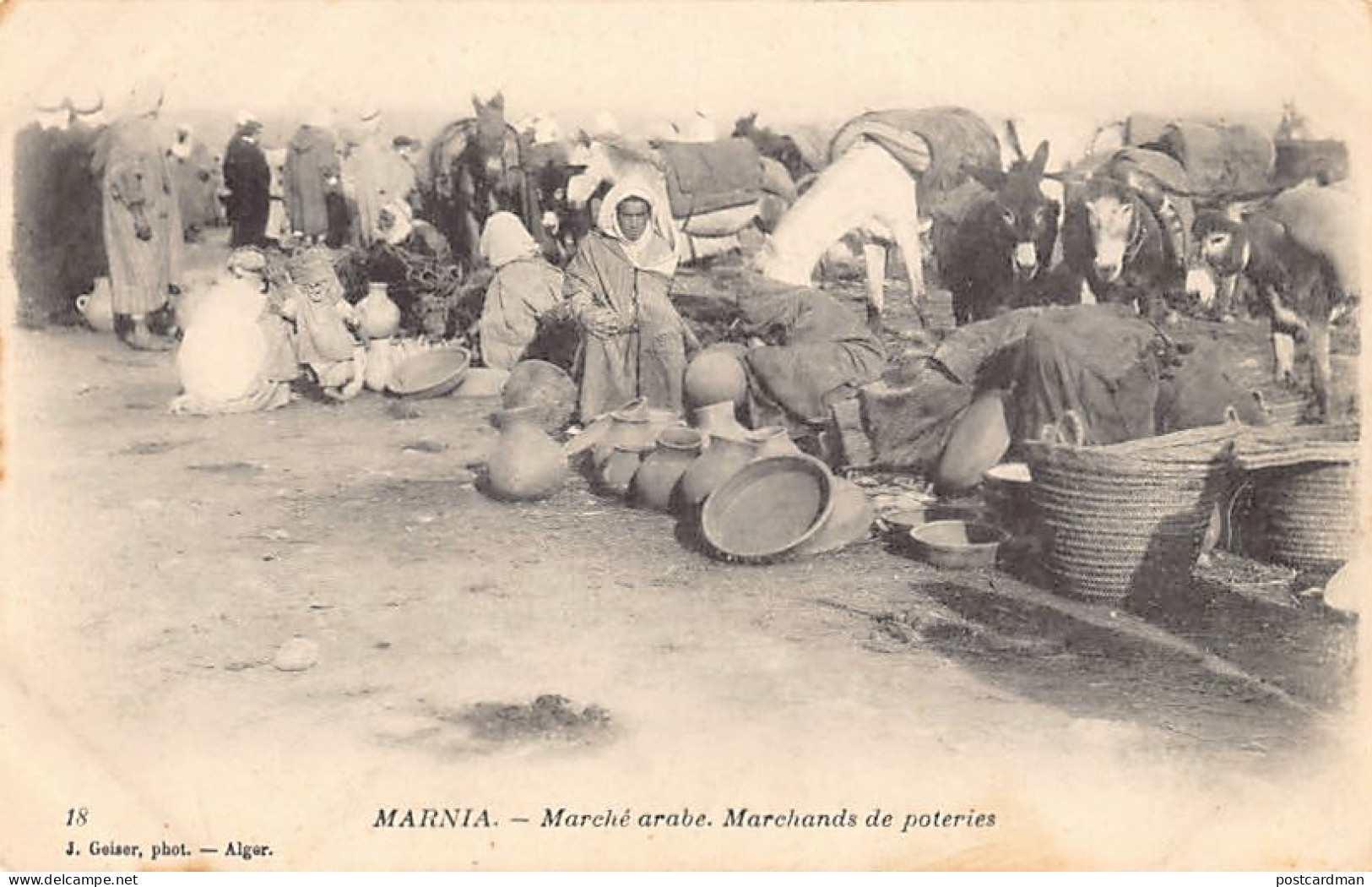 MARNIA Maghnia - Marché Arabe - Marchandes Des Poteries - Ed. J. Geiser 18 - Autres & Non Classés