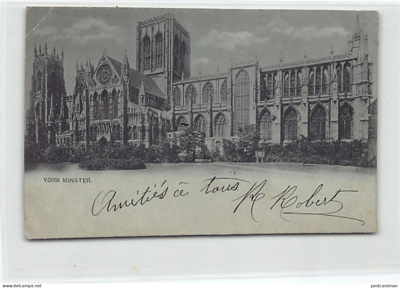 England - YORK - Minster By Night - Year 1903 FORERUNNER SMALL SIZE POSTCARD - York