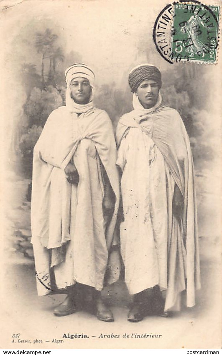 Algérie - Arabes De L'intérieur - Ed. J. Geiser 337 - Men