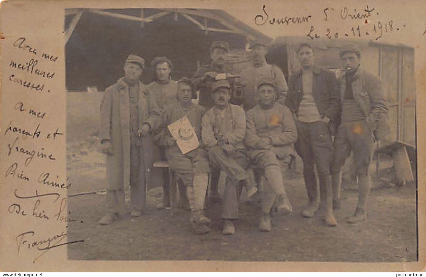 Greece - SALONICA - Group Of French Soldiers Celebrating The Armistice - REAL PHOTO - Publ. Unknown  - Grecia