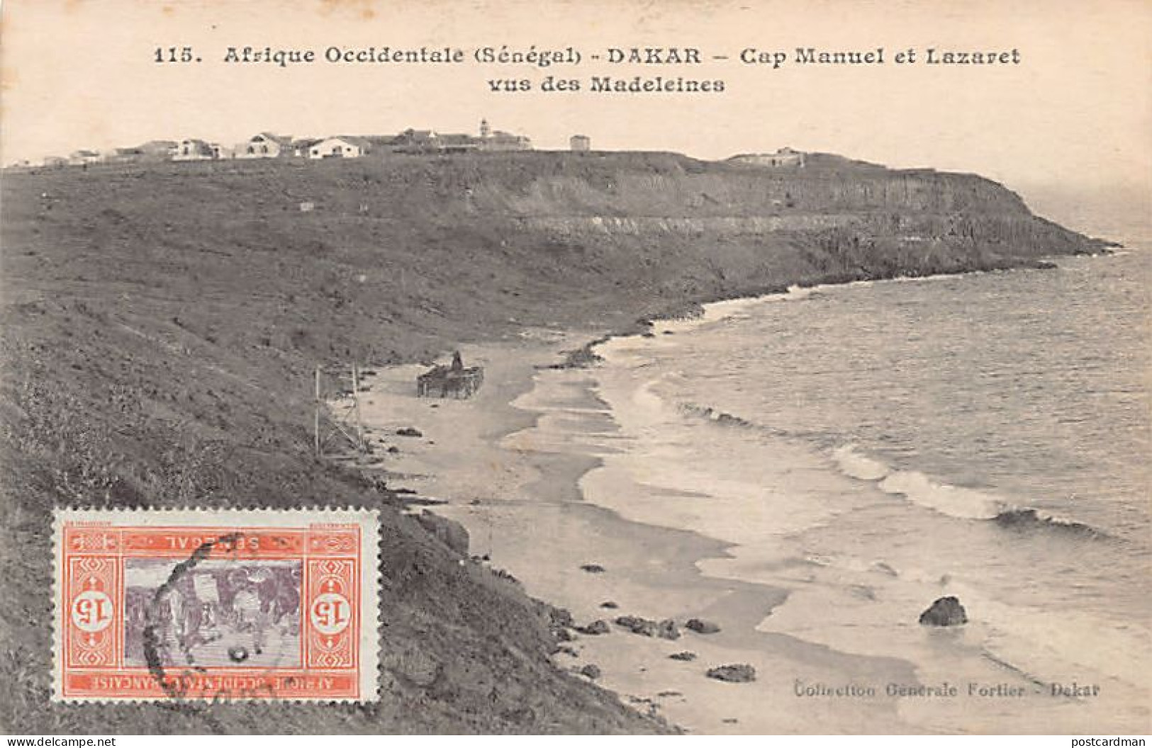 Sénégal - DAKAR - Cap Manuel Et Lazaret Vus Des Madeleines - Ed. Fortier 115 - Senegal