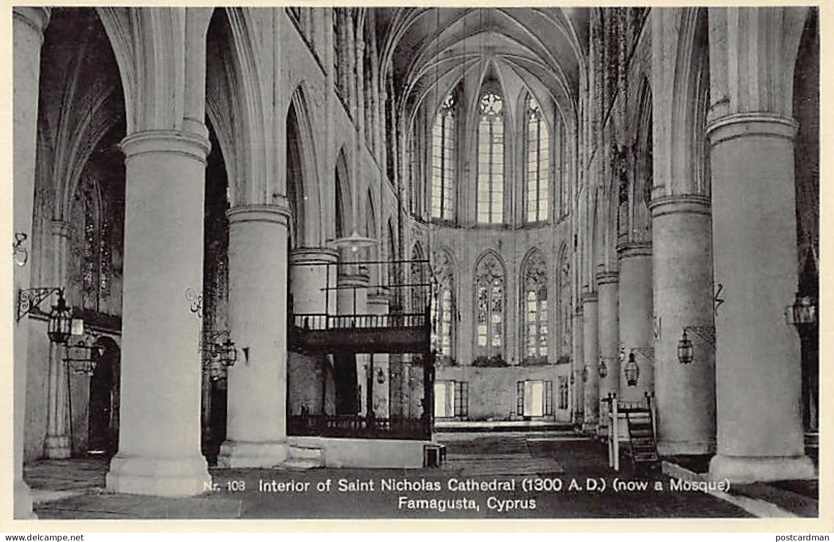 Cyprus - FAMAGUSTA - Interior Of Saint Nicholas Cathedral (now A Mosque) - Publ. Mantovani Tourist Agency 108 - Cyprus