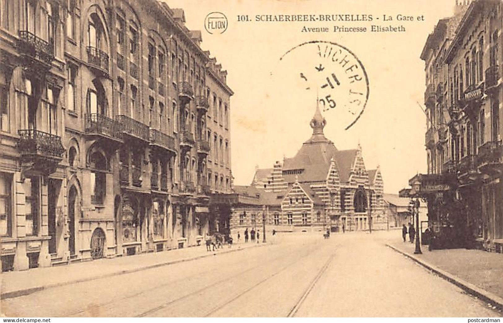 SCHAERBEEK (Brux. Cap.) La Gare Et Avenue Princesse Elizabeth - Ed. Flion 101 - Schaarbeek - Schaerbeek