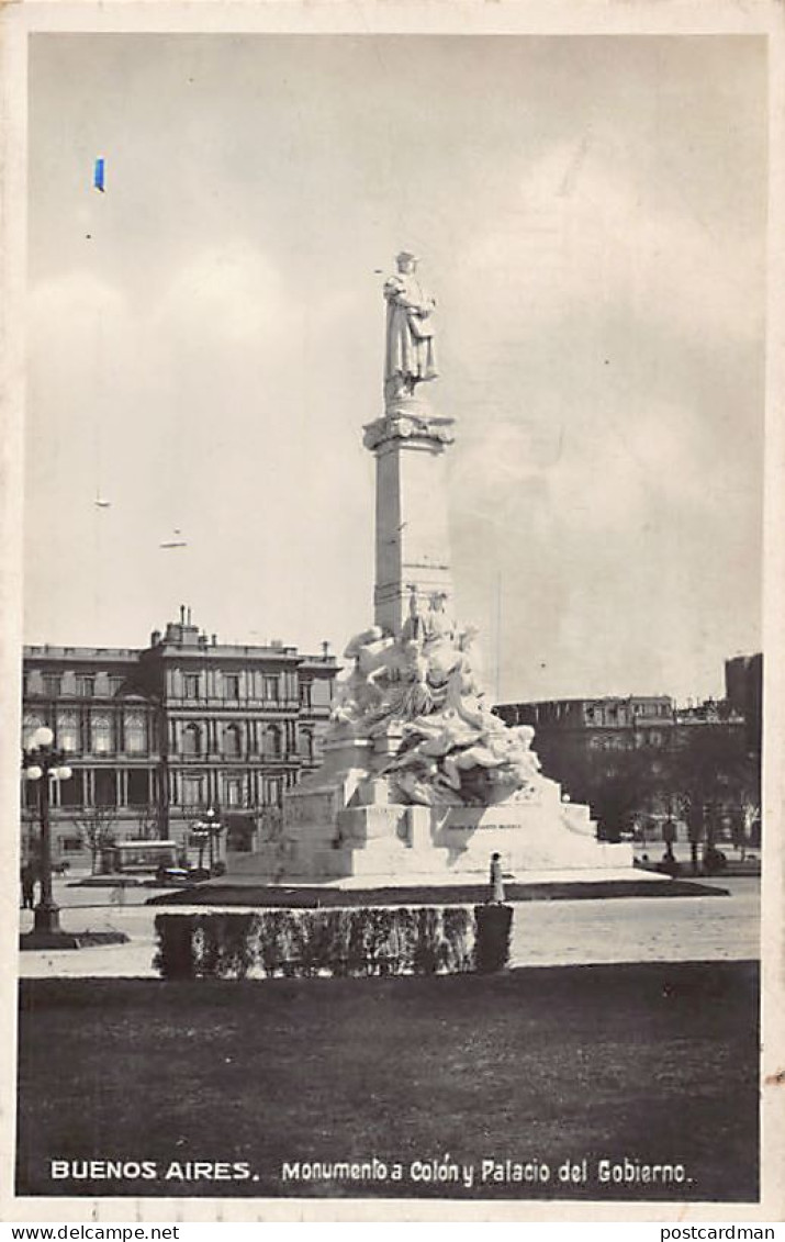 Argentina - BUENOS AIRES - Monumento A Colon Y Palacio Del Gobierno - Ed. Desconocido  - Argentinien