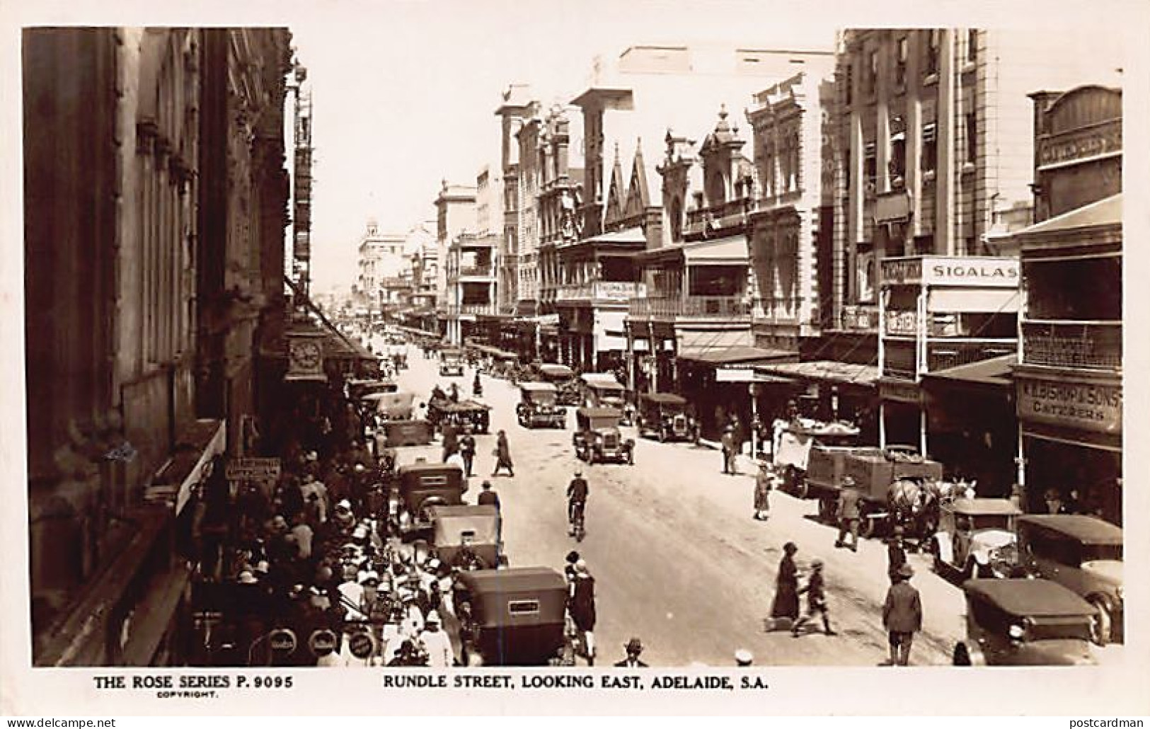 Australia - ADELAIDE (SA) Rundle Street, Looking East - Publ. The Rose Series 9095 - Adelaide