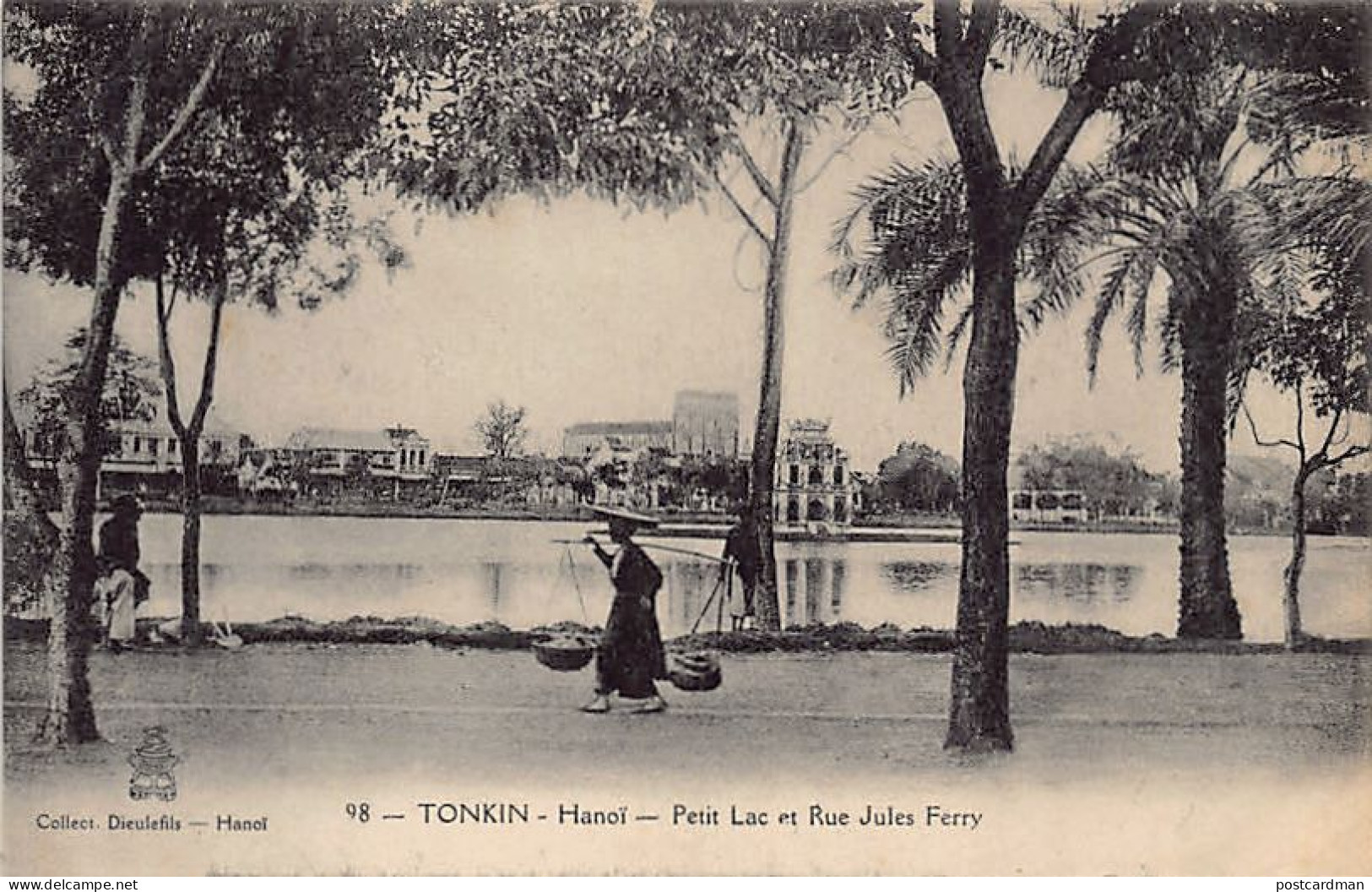 Viet Nam - HANOI - Petit Lac Et Rue Jules Ferry - Ed. P. Dieulefils 98 - Viêt-Nam