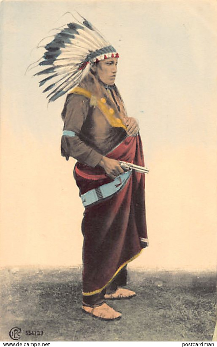 Native Americana - Indian Chief With Colt Revolver - Publ. C.I.P.C. 5541/13 - Indiens D'Amérique Du Nord