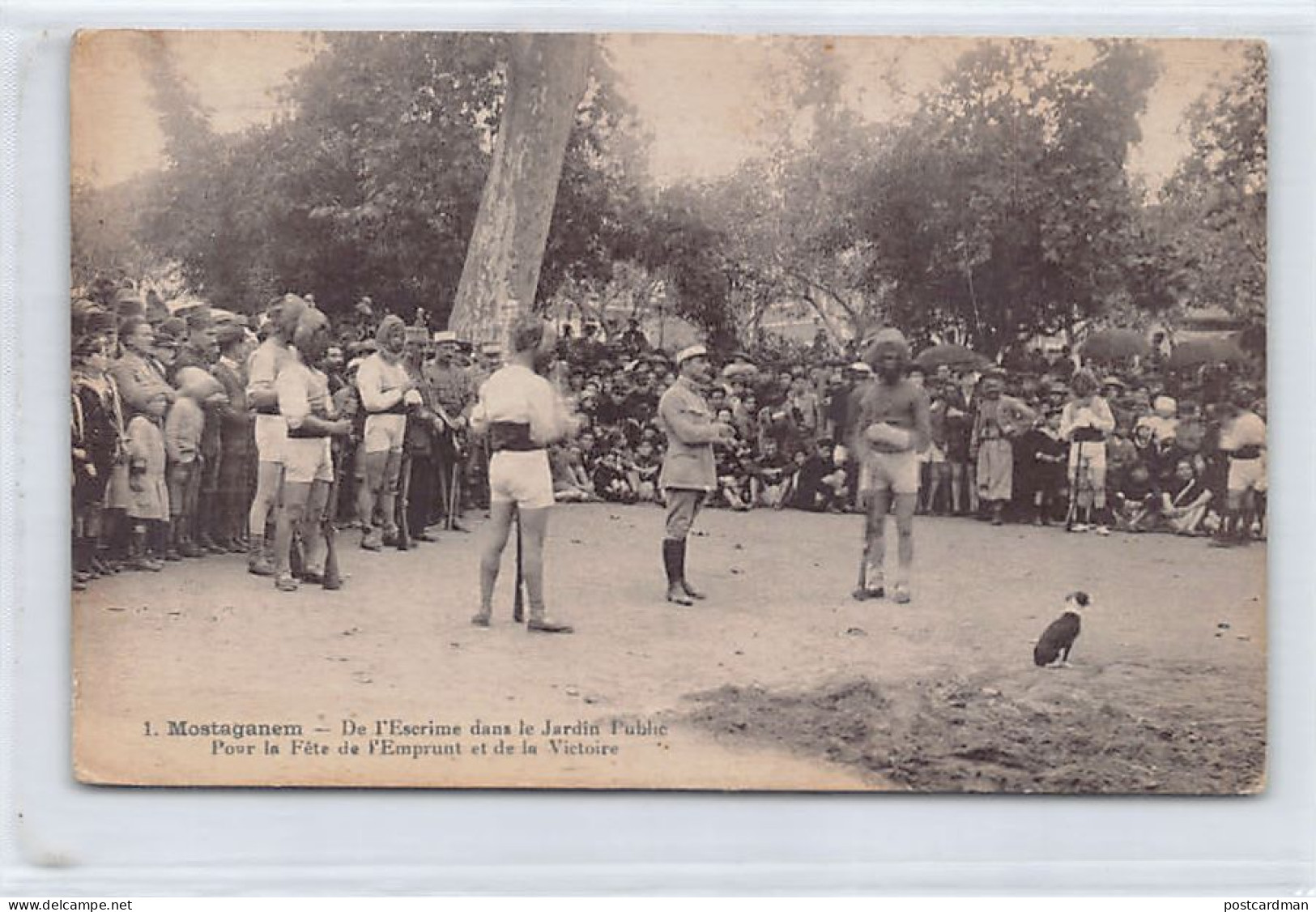 MOSTAGADEM - De L'escrime Dans Le Jardin Public - Pour La Fête De L'Emprunt De La Victoire (Première Guerre Mondiale) -  - Mostaganem