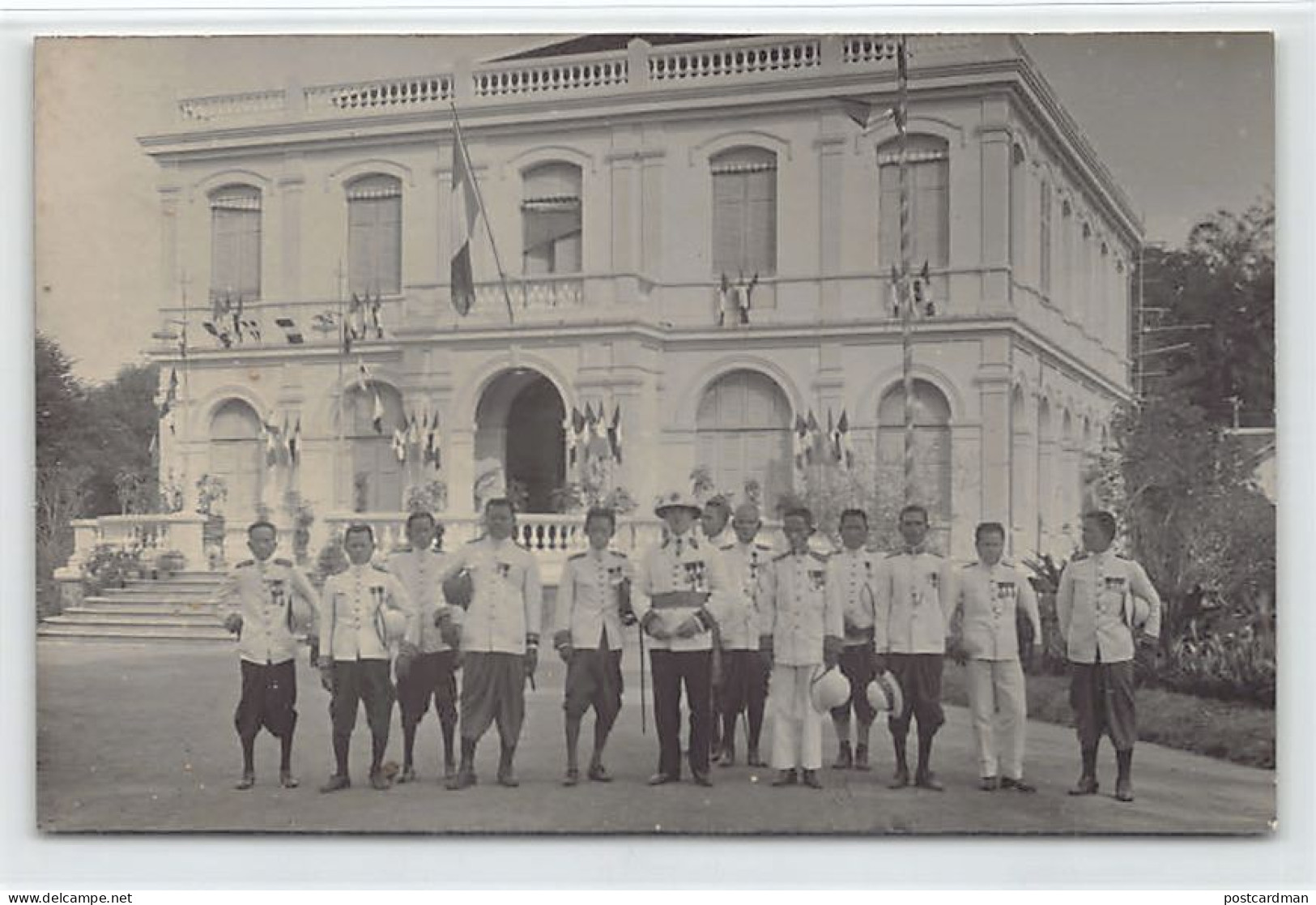 Cambodge - KOMPONG CHAM - Fêtes De Jeanne D'Arc En 1925 - La Résidence - Le Résident Et Les Gouverneurs De Provinces - C - Kambodscha