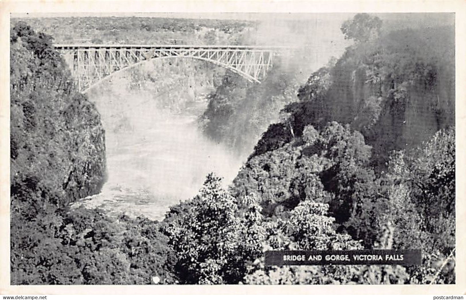 Zambia - Bridge And Gorge, Victoria Falls - Publ. Rhodesian Printers Ltd  - Sambia